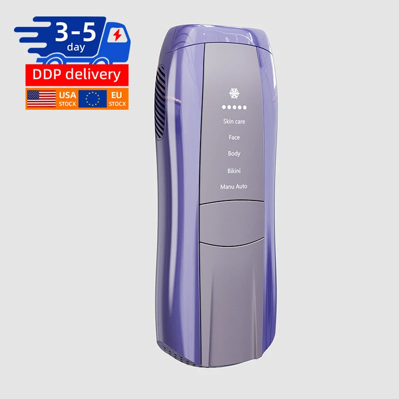 Dual Lights Ipl Machine Women Men Ice Cooling IPL Hair Removal Handset Epilator Painless Permanent Laser Hair Removal at Home