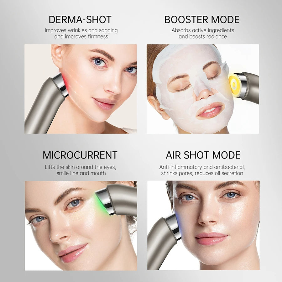 6 in 1 Microcurrent Home Skin Tightening Facial Ems Electroporator Face Lift Device