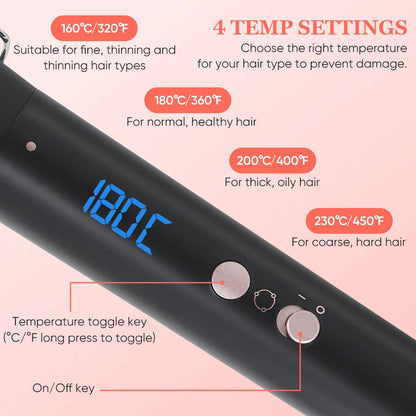 Hair Waver Style Tool 5 in 1 Hair Curler Interchangeable Curling Iron Curling Wand Set 3 Barrel Hair Curler Automatic