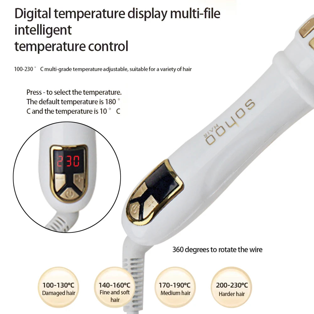 Automatic Rotating Curling Iron Easy Auto Hair Curler Wand Professional Fast Heating Hair Curler