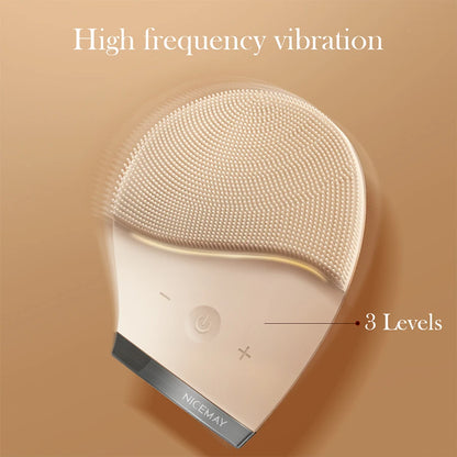 Electric Facial Cleansing Brush Multifunctional Face Cleanser Brush Exfoliator Massager Vibrating Face Scrubber Face Wash Brush