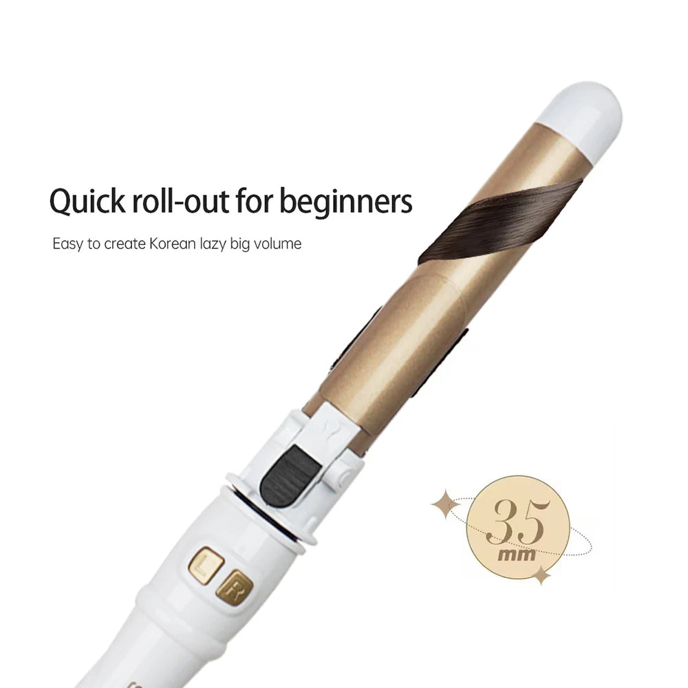 Automatic Rotating Curling Iron Easy Auto Hair Curler Wand Professional Fast Heating Hair Curler